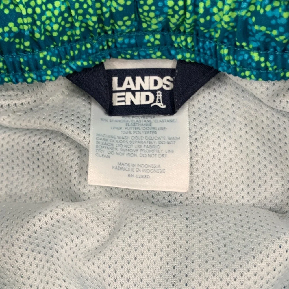 Lands' End Boys Stretch Hydroliner Sport Swim Trunks Size Medium